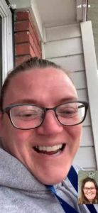 Sandra and Caitlin in office